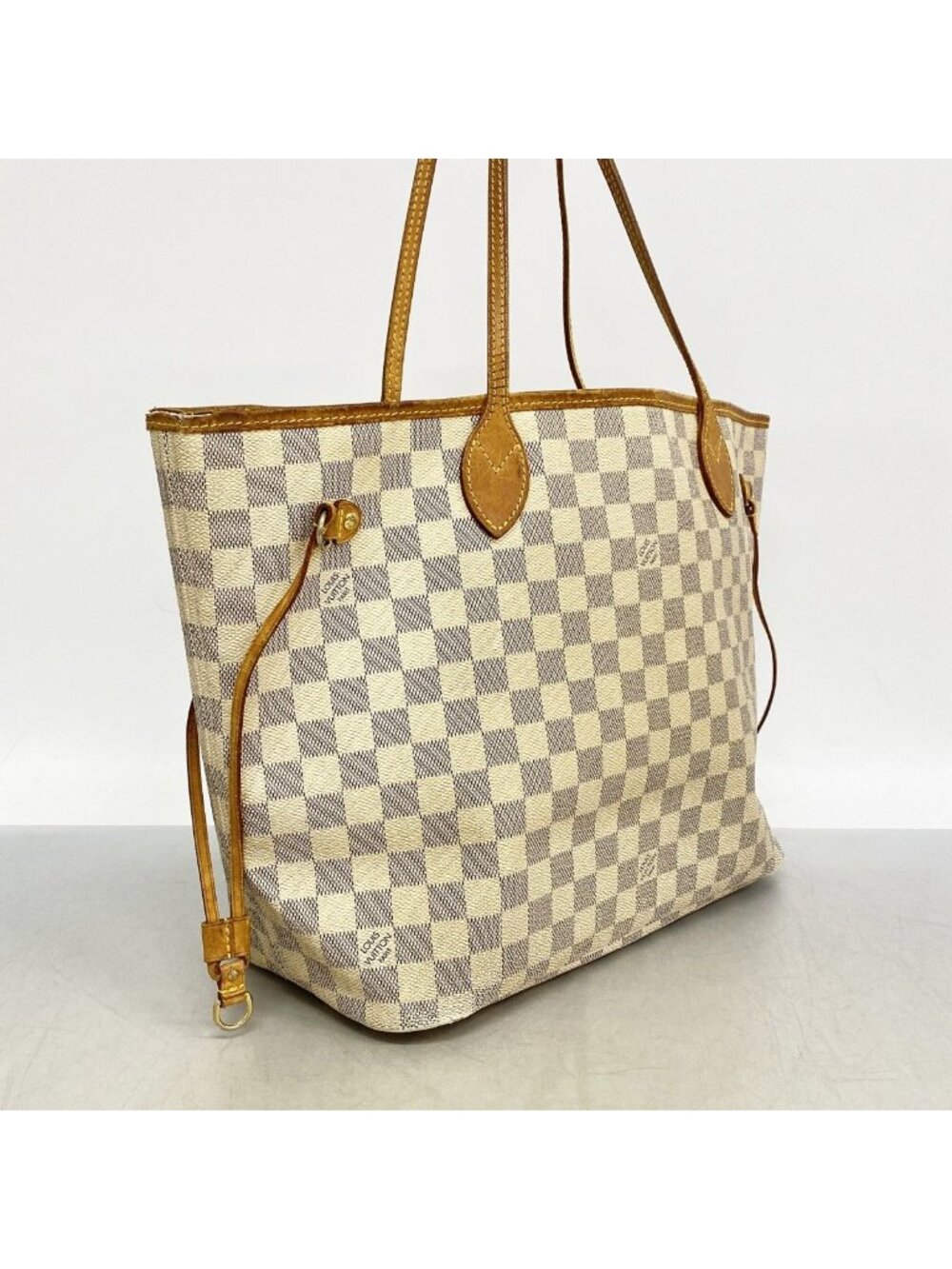 Louis Vuitton Tote Damier Azur Neverfull MM White - Picture 2 of 10